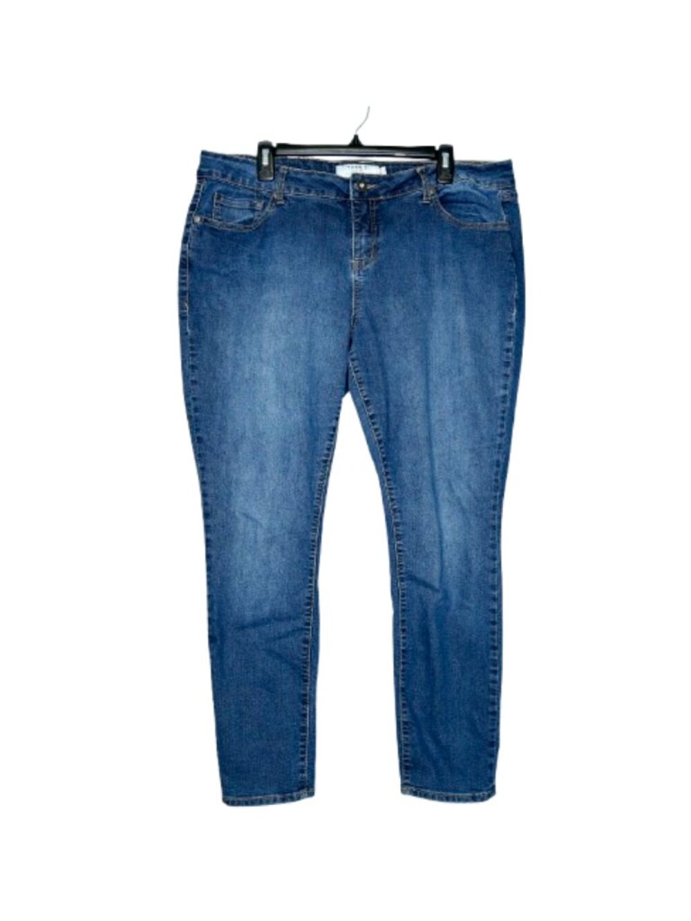 Torrid Blue Medium Wash Mid-Rise Skinny Jeans - 18 Short. Cotton Blend
